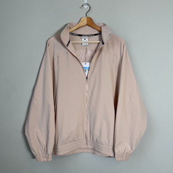 NWT Jordan Sport Dri-Fit Woven Jacket Women's Medium Beige Full Zip Windbreaker - Picture 3 of 16